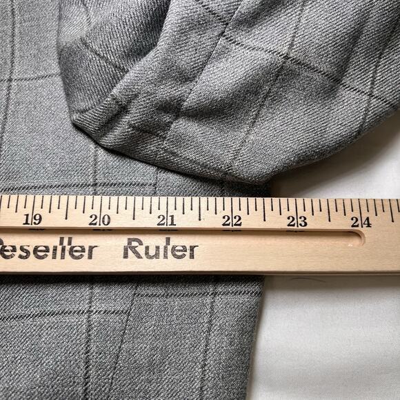 Lauren Ralph Lauren Blazer Mens Size 42R Gray Windowpane Silk Wool Sports Coat - Picture 7 of 16